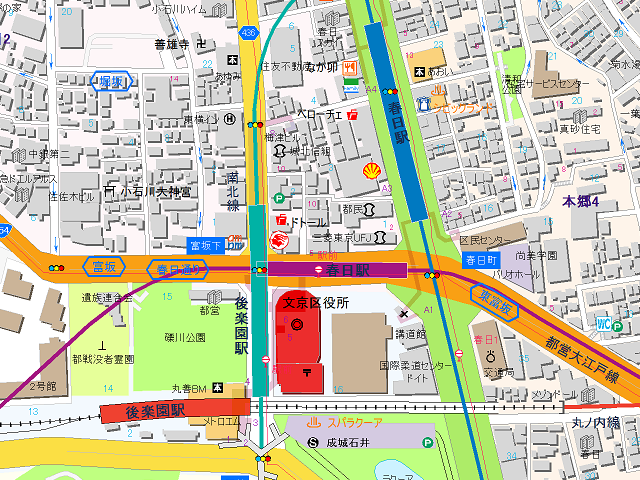 文京区区役所・地図