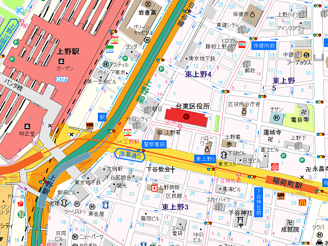 台東区役所・地図