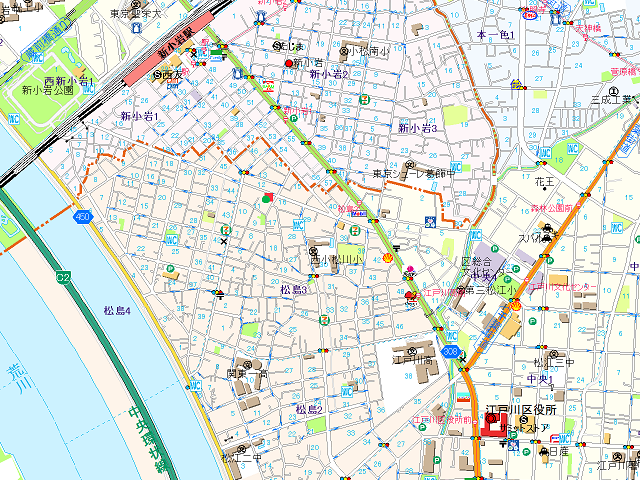 江戸川区役所・地図
